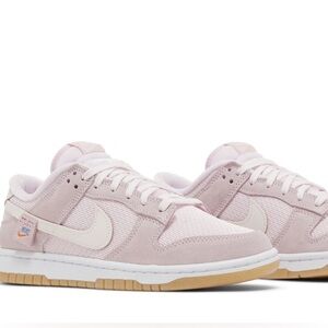 Nike Dunk Low Teddy Bear Light Soft Pink White Shoes Low Top Size 8.5